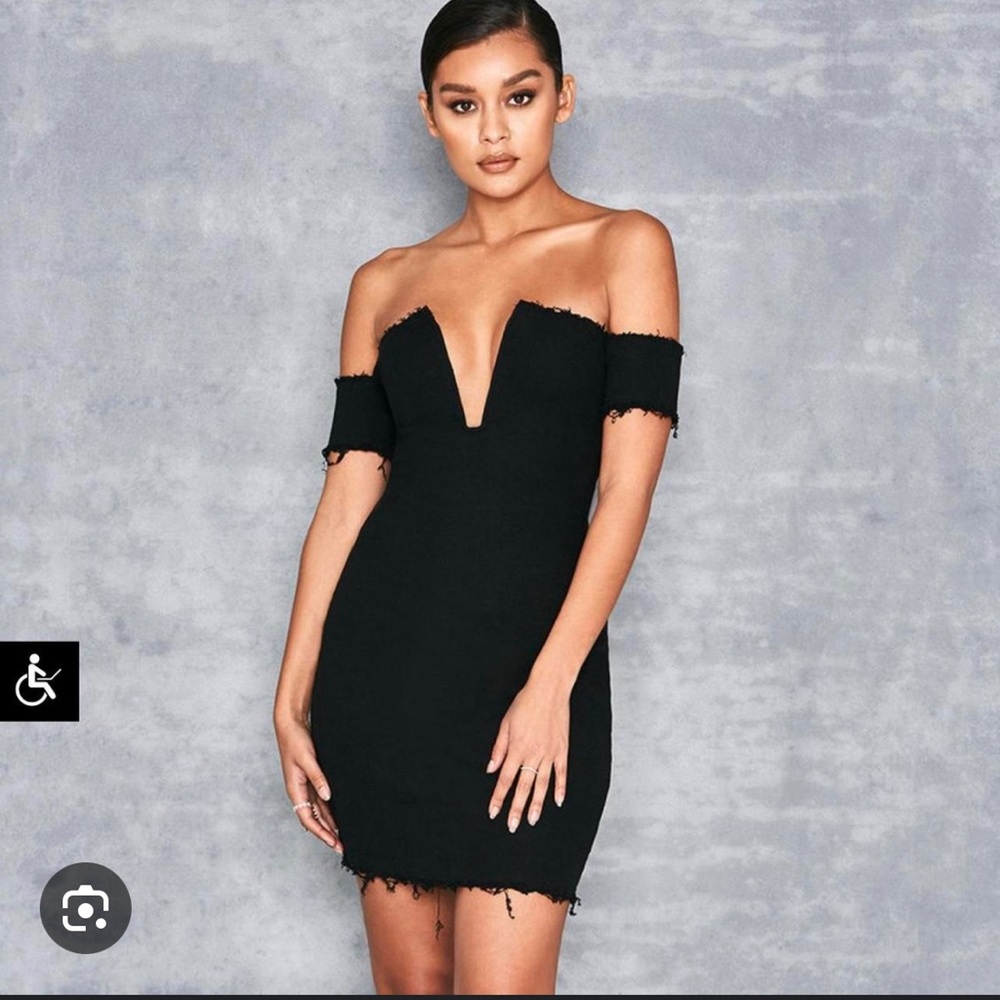 Mistress Rocks Black Off-Shoulder Dress